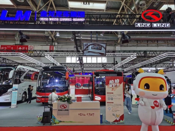 king long exibe novos ônibus na exposição internacional da china 2021 em ônibus, caminhões e componentes
