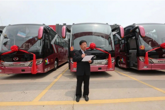 King long longwin II ônibus entregues a granel para a indústria do turismo de jiangxi
