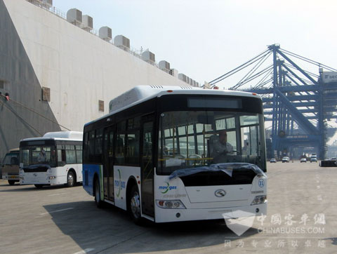 59 ônibus a gás natural Kinglong chegam à América do Sul